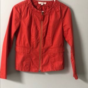 Cute twill zip up jacket with pockets